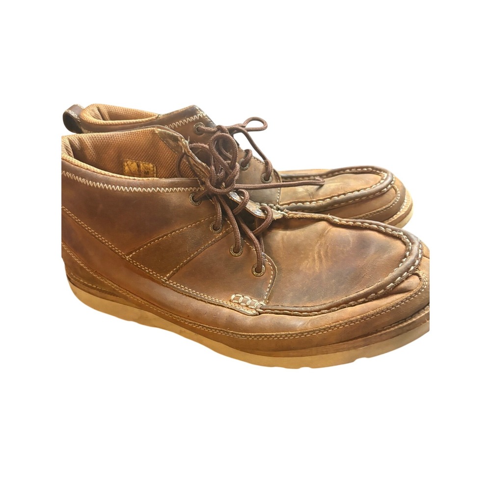 Twisted X MDM0007 Mens Driving Moc Chukka Boots Bomber Brown Leather 10.5 M